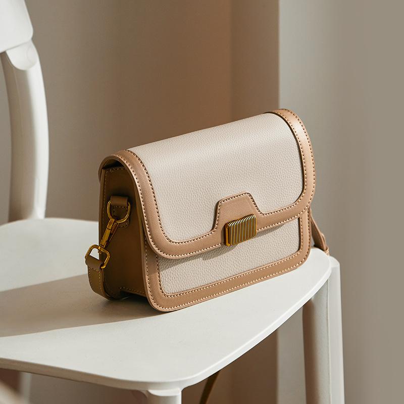 

Qiao Lady Bag Women s Crossbody Bag 2025 New Autumn Winter High-end Tofu Bag Women s Genuine Leather Shoulder Bag Long21.5CM、Thick7.5CM