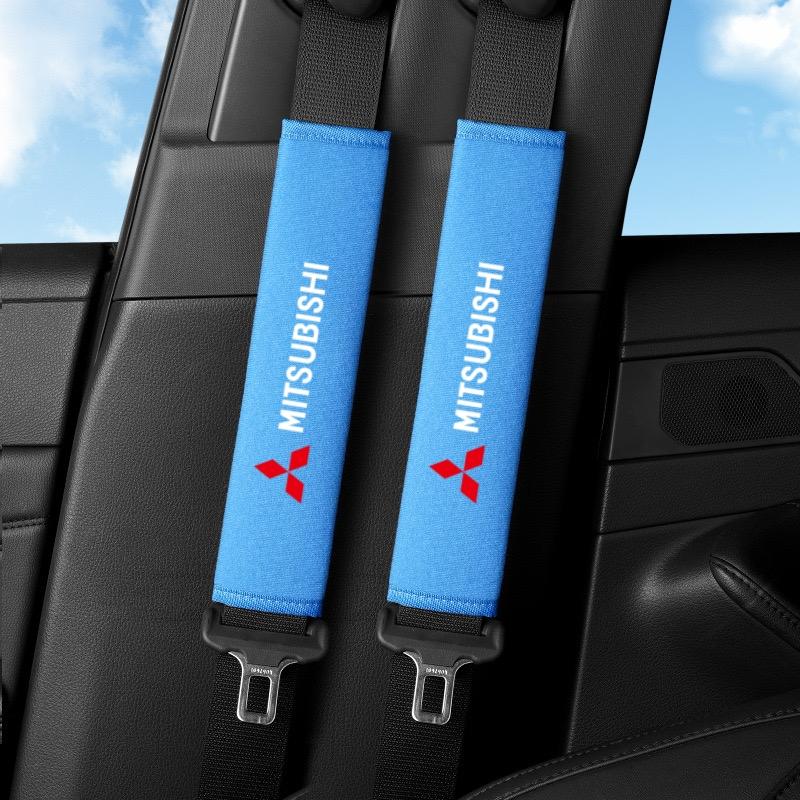 

2Pcs/Set Car Styling Seat Belt Pad For Mitsubishi Lancer Asx Outlander Pajero l200 Galant Seat belt Cover Car Accessories