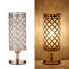Crystal Bedside Table Lamp Decorative Desk Light with Dual USB Charge Ports Modern Nightstand Lamp for Bedroom Living