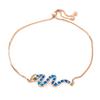 Rose Gold Blue White Green Eyed Snake Drawstring Womens Versatile Bracelet