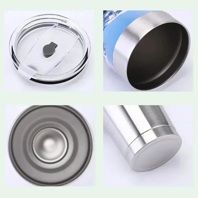 30oz 900ml Stainless Steel Water Bottle with Straw ThermosTumbler Keep Drink Cold Hot Vacuum Flasks Mugs Coffee Cups Car Bottle