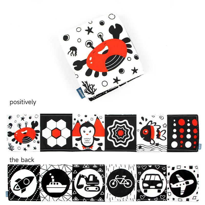 Монтессори Детские Игрушки 0 12 Месяцев Детская Тканевая Книга Игрушки для Кроватки Новорожденных Развивающая Сенсорная Активность Тканевая Книга Ранние Развивающие Игрушки