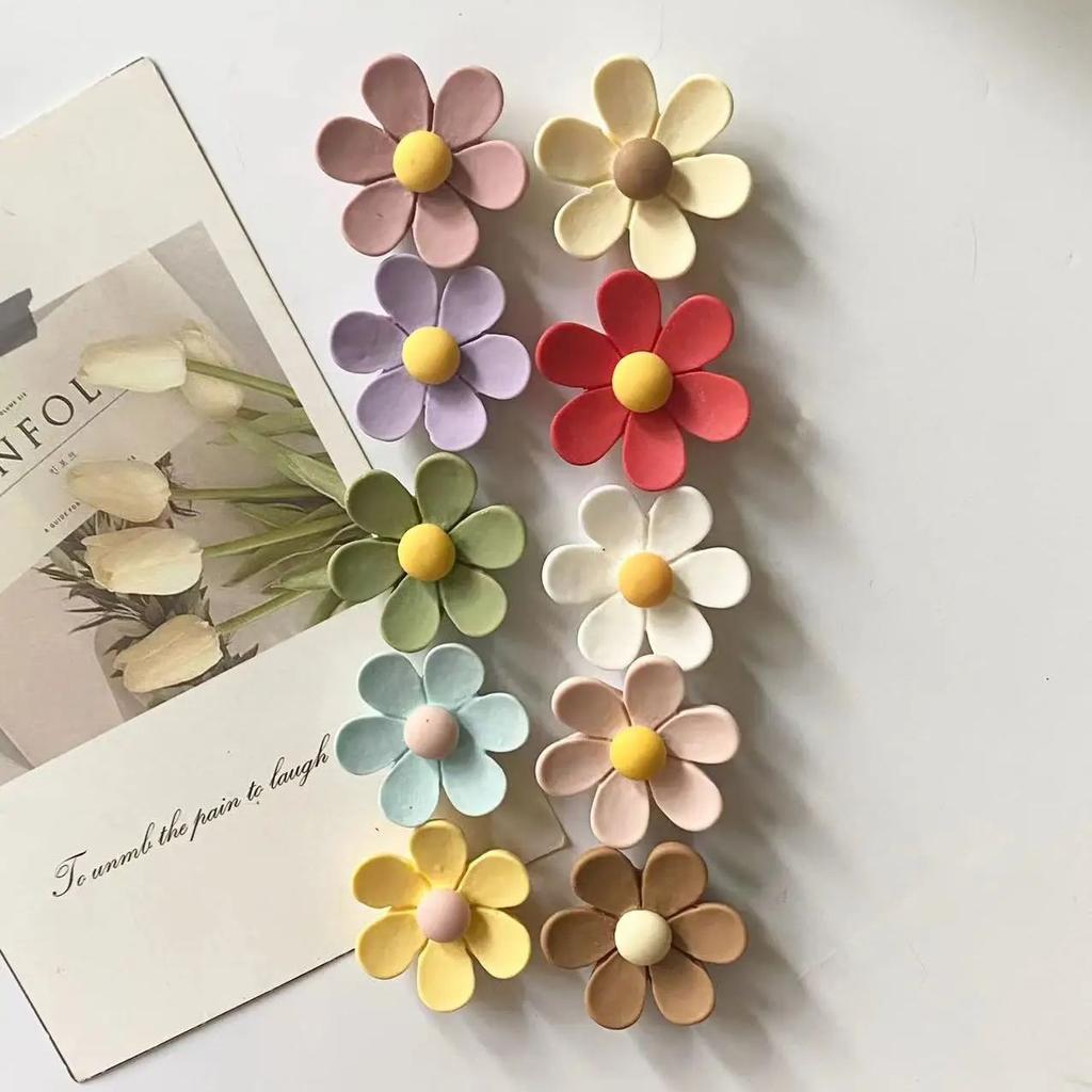 10 Colorful Five-petal Flower Resin Refrigerator Sticker Home Decor Magnet Gift Gift