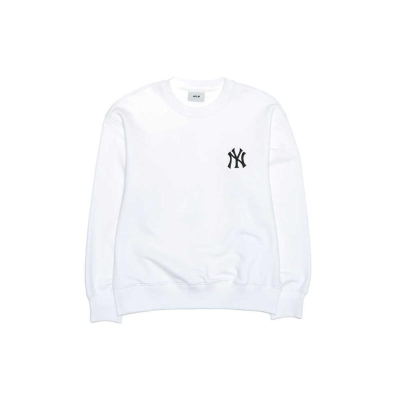 MLB New York Yankees Sweatshirt Unisex Ecru 3AMTB0651-50WHS XS