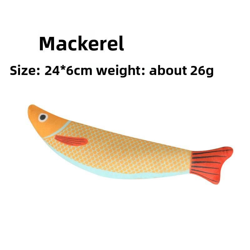 Cat Toys, Cat Teasing Pillows, Cat Plush Fish Toys, Self-entertaining Plush Printed Toys, New Fish Making Sounds Toys