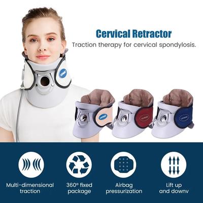 Trattore cervicale gonfiabile ad aria, barella per il collo, retrattore cervicale, supporto per la postura del collo, sollievo dal dolore, relax