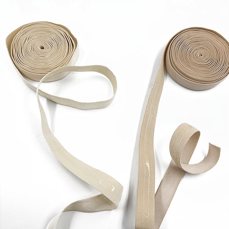 5113-15 Factory Anti slip Silicone Gripper Transparent Straight Elastic Band Elastic Tape for Clothing Underwear and Bra
