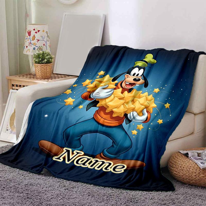Custom 1pc Goofy's Starry Night Blanket, Soft And Comfortable Blanket, Casual Warm, Camping Travel Blanket, Birthday Gift Q910131