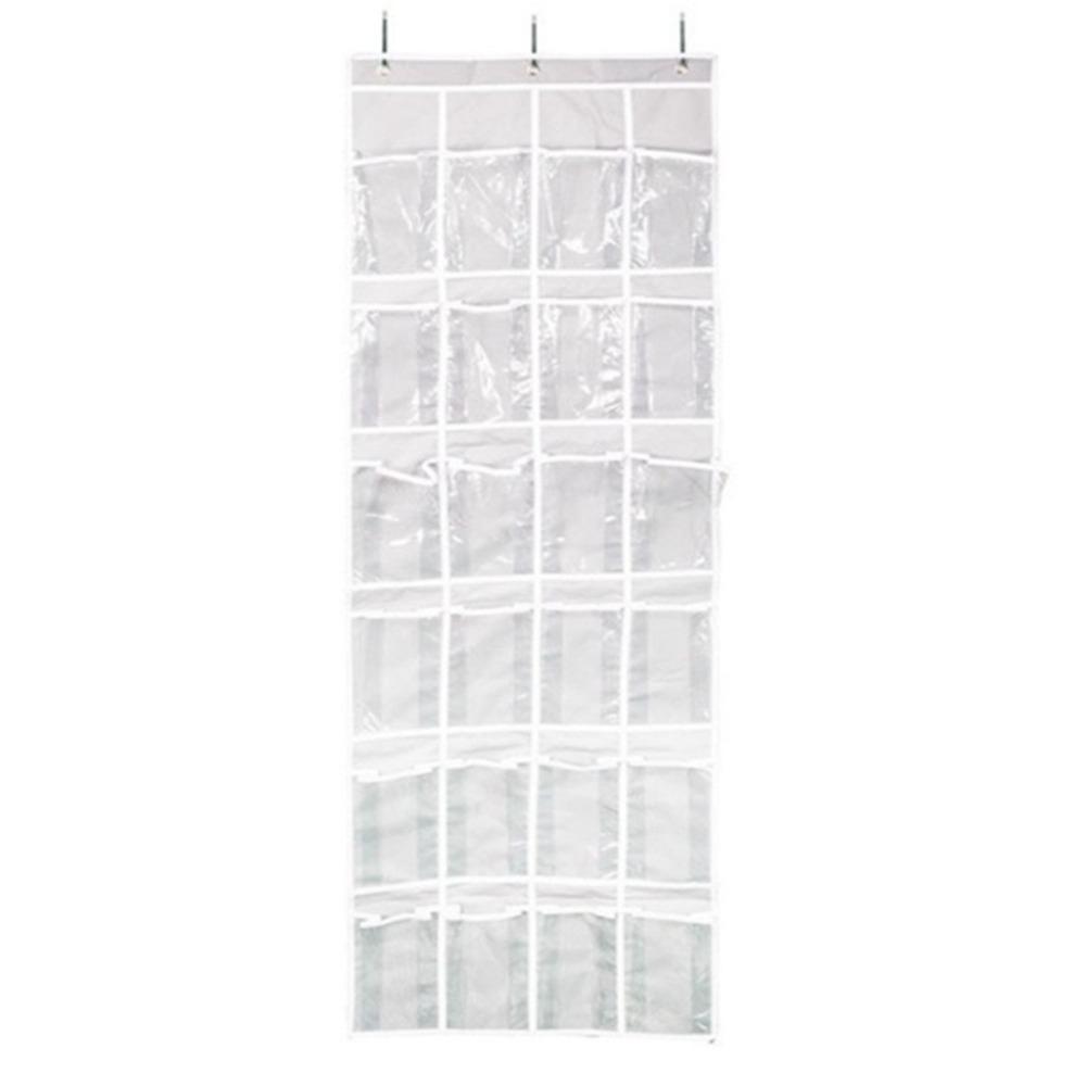 

24 сітки тканинна сумка для шафи прозора сітчаста кишеня новий органайзер для дрібниць взуття білий