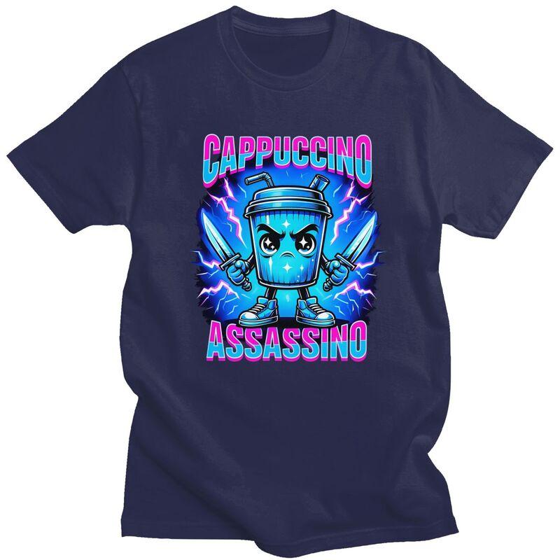 

Italian Brainrot Cappuccino Assassino T Shirts 100 Cotton Tee Tops Summer O Neck Tshirts Casual Short Sleeve Clothes 4XL