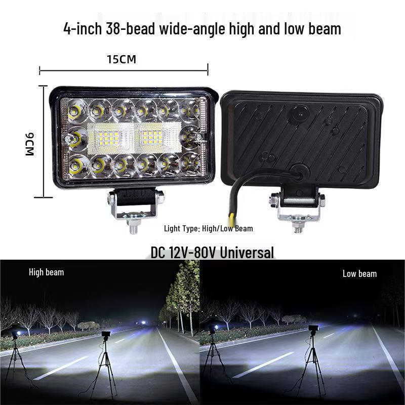 Super Bright LED Spotlight for Trucks & Vehicles: 12v/24v Headlight and Fog Light