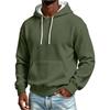 Men's Knit Hooded Sweatshirt Color Casual Winter Pullover