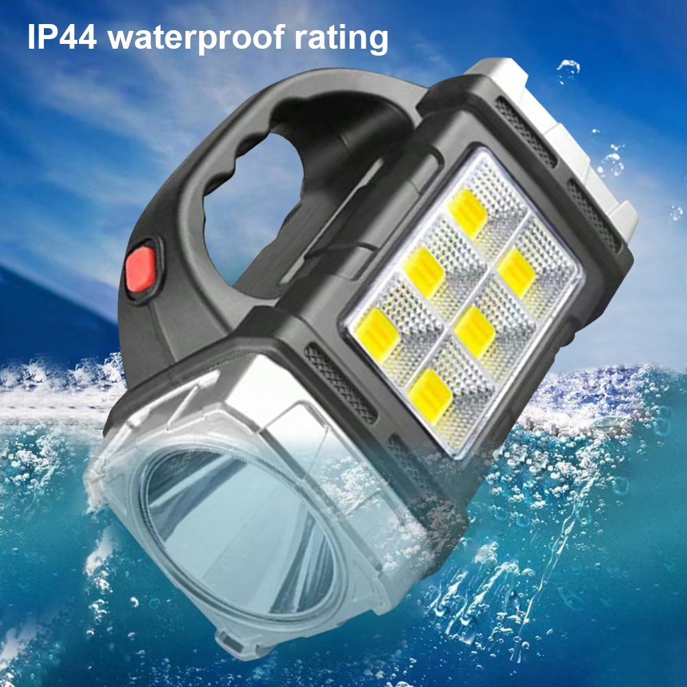 Portable Powerful Flashlight USB Rechargeable 15W Solar Charging LED Light Outdoor Solar Torch Light for Fishing Outdoor Camping