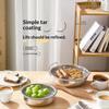 Stainless Steel Round Mesh Air Fryer Drain Basket Heat Resistant Oil Filter Tray with Handle for Party Camping Cooking