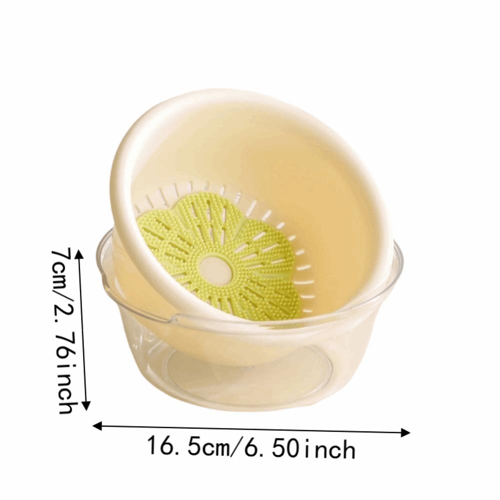 Large Capacity Vegetable Washing Basket Plastic Double Layer Draining Basket Kitchen Use