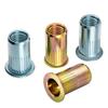 GB178801 White Zinc Cylindrical Knurled Rivet Nut Pull Cap, Flat Head, Sizes M3-M12