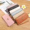 New Women's Long Wallet Simple Single Zipper Women's Bag Change Bag Multi-card Wallet Card Bag