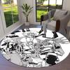 Gachiakuta Anime Round Area Rug,Carpet Rug for Living Room Bedroom Sofa Playroom Decor,Non-slip Floor Mat Q0014