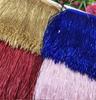 Shiny Glass Tube Beaded Fringe Tassel Trim Ribbon Stage Latin Dress Trim Lace Ribbon Decor for Clothing Sewing Diy Accessories