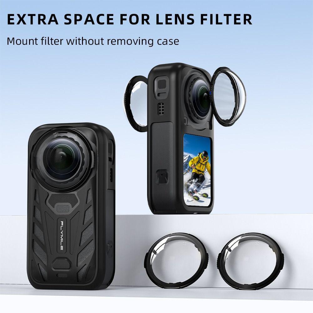 With Lens Cap Camera Protective Case Sleeve Skin Case for Insta360 X6 Action Camera Accessories