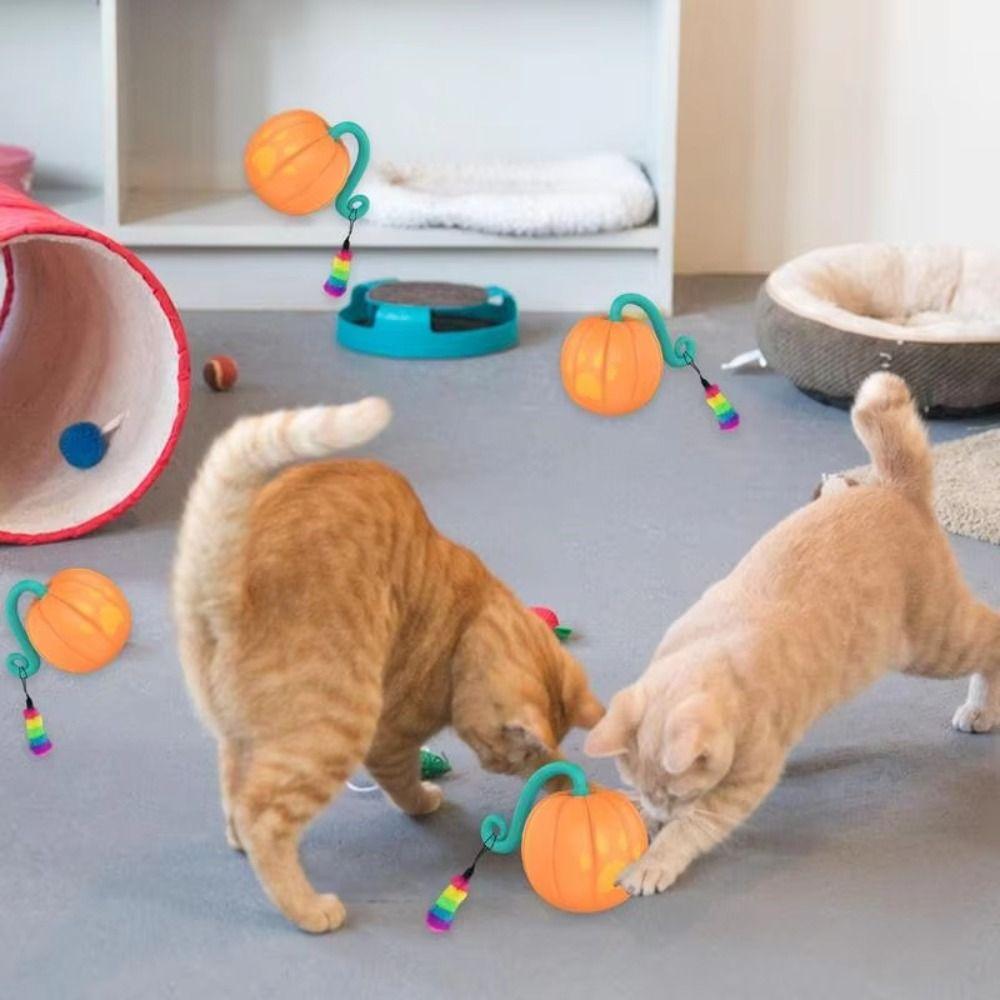 

Rechargeable Smart Cat Toys Automatic Dog Cat Training Ball Electric Cat Ball Toy for Pet Supplies рожевий