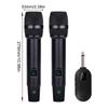 Double Channel Wireless Lavalier Microphone Clip On Design 8 Hours Playing For Interviews Teaching Two Person Use