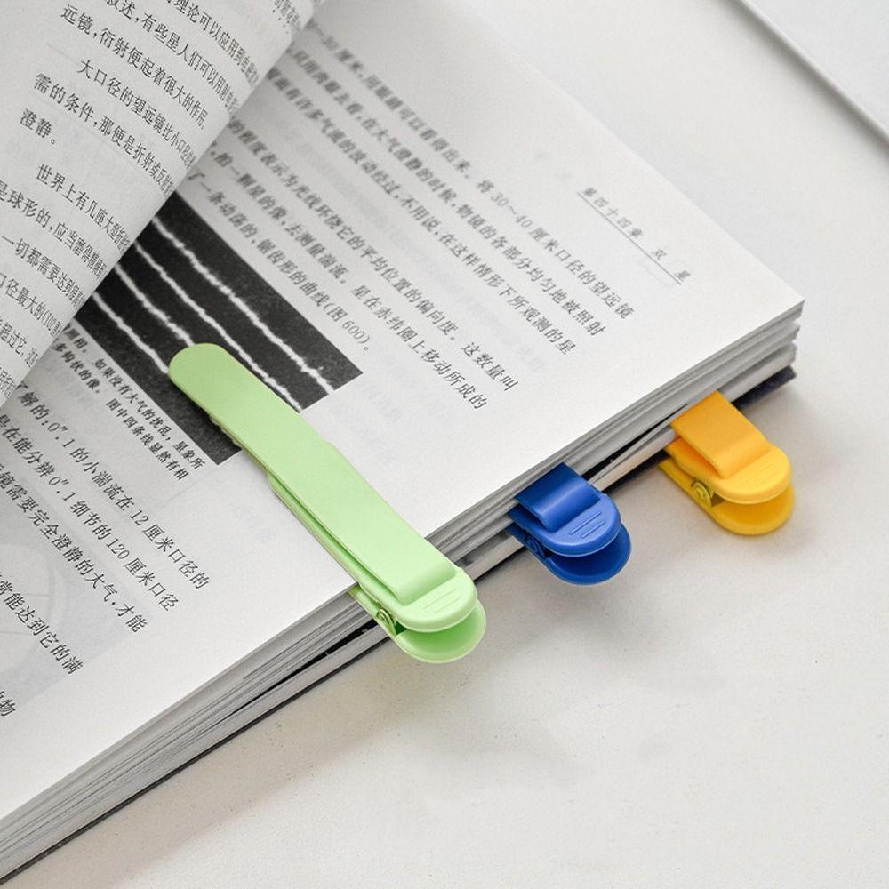 Pagination Mark Reading Bookmark Duckbill Clip Book Clip Silicone Bookmark  School Supplies