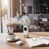 Handheld Foldable Fan 5-Speed Adjustable Battery-Powered Neck Fan Individual Cooling Device Quiet Functioning for Commuters