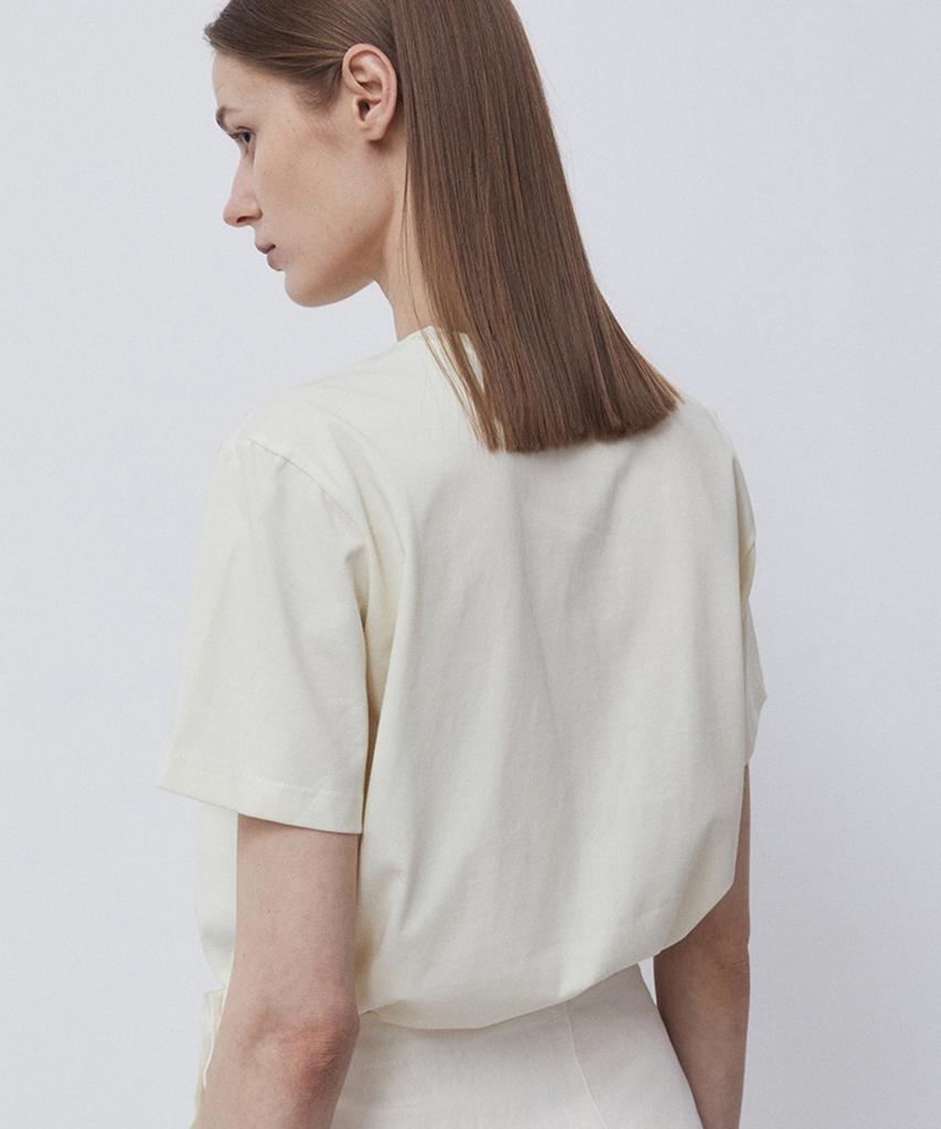 NOTIA Silket Half T-Shirts-Light Yellow