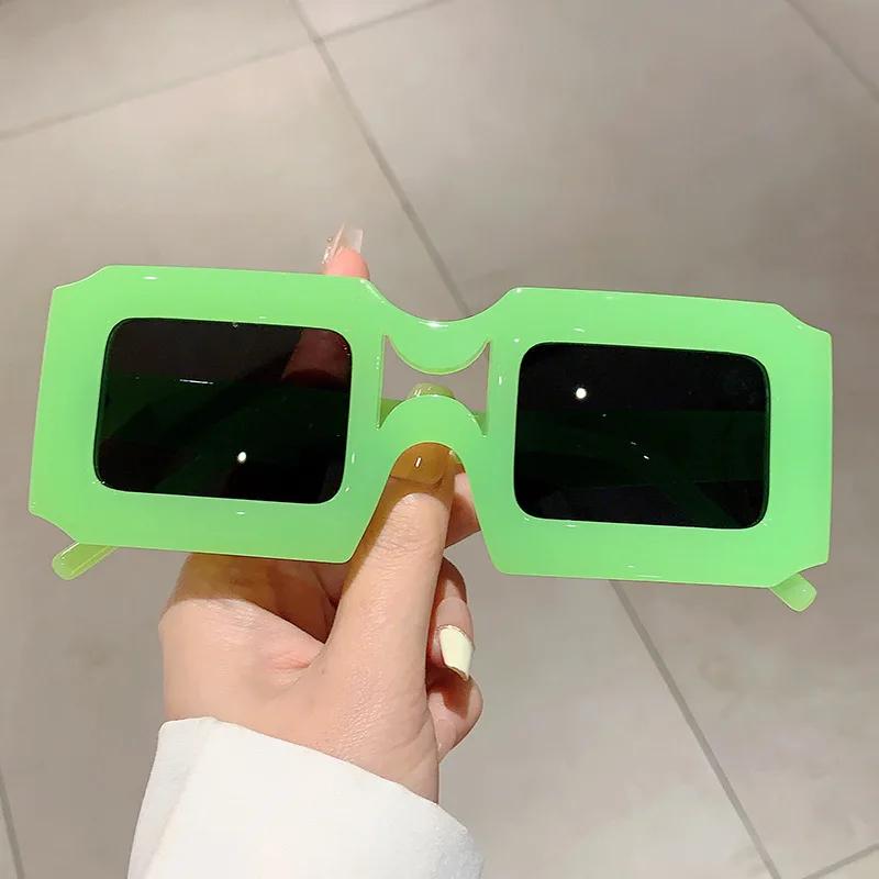 Vintage Square Sunglasses Women For Men Luxury Brand Designer Sun Glasses Trend Punk Popular Travel Big Frame Eyeglasses UV400