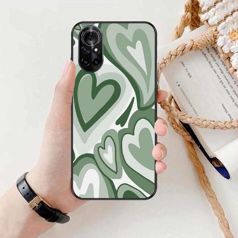 Cool Liquid Heart Phone Case For Honor 70 50 20 7S X9 X8 X7 Magic 4 3 Pro Soft Black Phone Cover