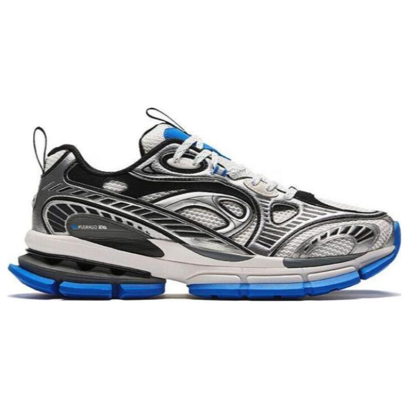 Anta Champion Series Durable Breathable Low-Top Running Shoes Men's Gray Blue Sneakers 112418805A-4