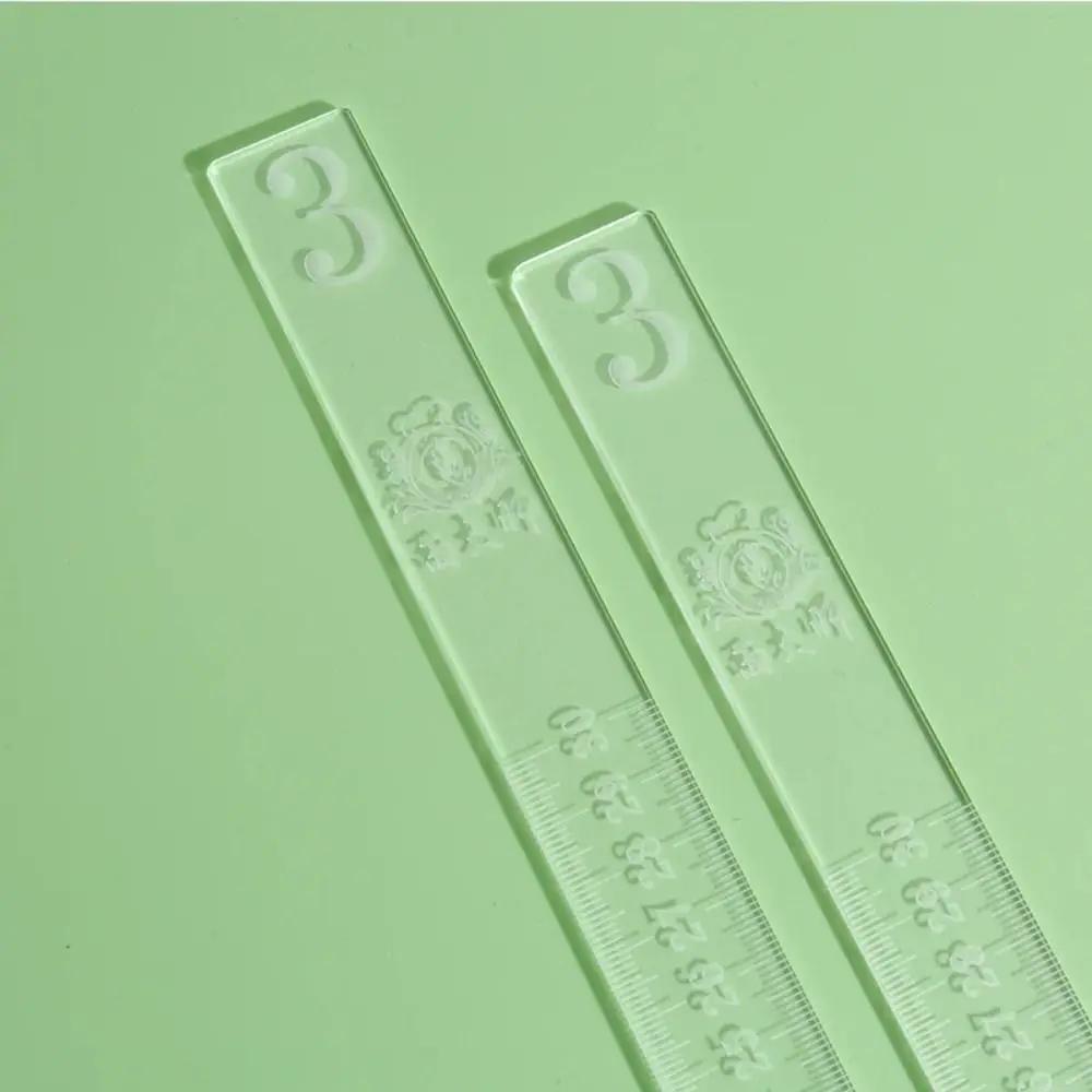 Acrylic Balance Ruler For Biscuit Cake Rolling Tool Fondant Icing Thickness Ruler Smoother Pastry Baking Accessories 2Pcs