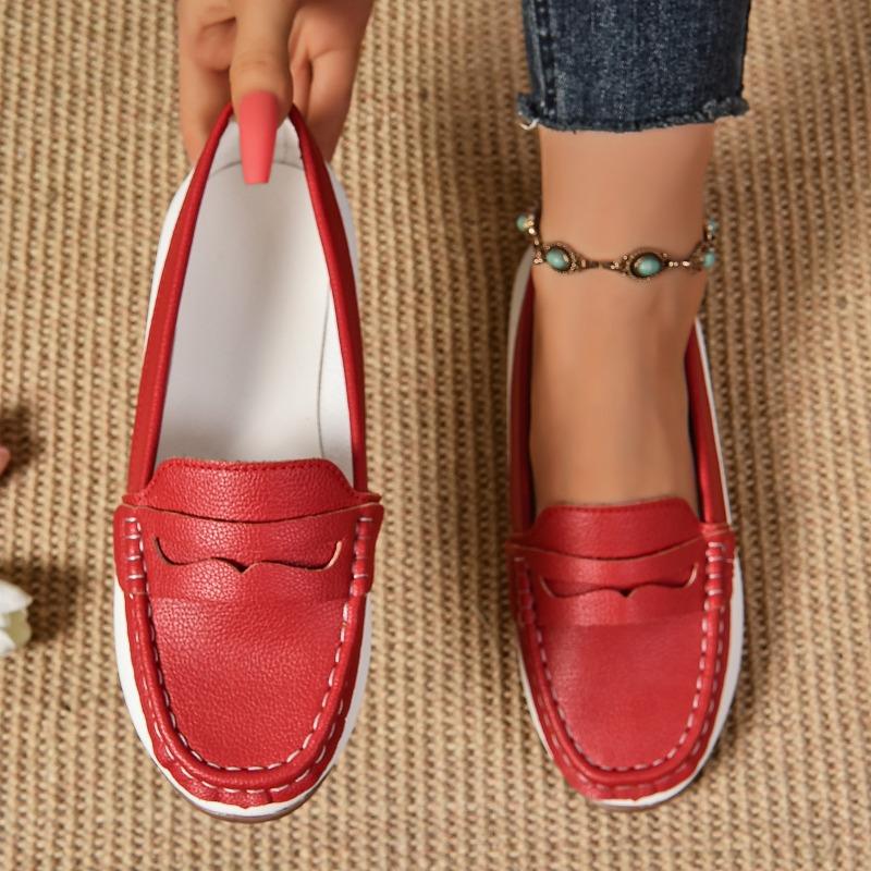 Shoes for Women 2024 Plus Size Loafers Women's Flats Daily Casual Flats Women Mixed Colors Round Toe Slip on Light Shoes Female