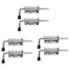 A84E-6Pcs 5 Inch Stainless Steel Spring Loaded Latch Pin Barrel Bolt 2Mm Thickened Door Lock Brushed