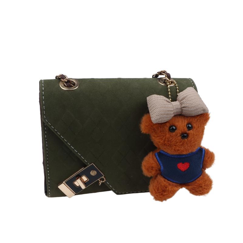 Cute Bow Tie Bear Plush Keychain Cartoon Stuffed Doll Keyring Pendant Bag Charms Couple Backpack Hanging Decoration Lovely Gifts