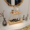 Triangle SOLID STAINLESS GOLD GOLD Table Serving Rack Decorative Disassembled Kitchen Bathroom Organizer