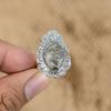 Gift For Her 925 Silver Natural Leopardskin Jasper Promise Adjustable Ring