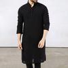 Men Shirt Long Sleeve Button Placket Man Long Robes Casual Men Traditional Shirt Outdoor Supply