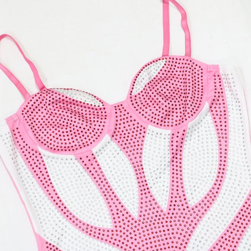 Women's Fashion Halter Sexy Hot Drill Dress Party Bag Hip Dress