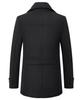 Men's European & American Casual Wool Overcoat - Iron-Free, Solid Color, Fall Wear for Middle-Aged & Elderly with Lapel
