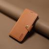 DENIOR For iPhone 16 Case Wallet Cowhide Texture Leather Phone Cover