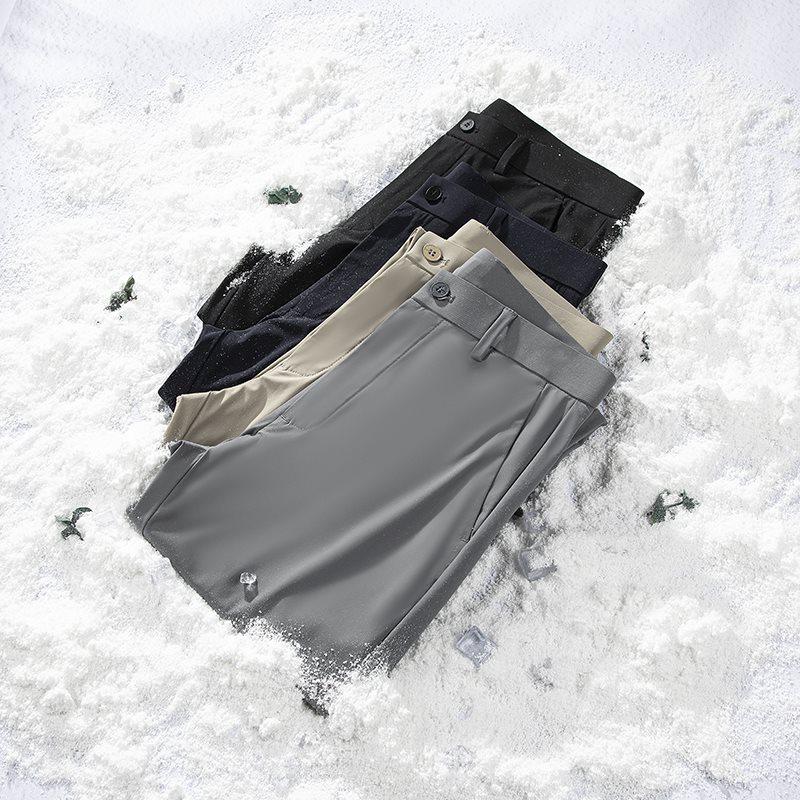 2026 Men's High-End Spring/Summer Water-Resistant Stretch Casual Trousers with Ice-Silk Cool Touch