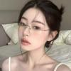 New Super Light Rimless Glasses Korean Ins Metal Anti Blue Light Eyewear Frameless Eyeglasses for Women Men Frameless Spectacles