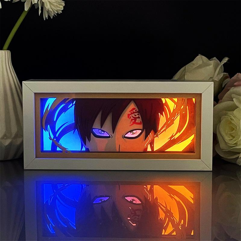 NARUTO 3D Light Box Anime Peripherals Two Tone Night Lamp Cartoon Table Decoration Funny Gifts Party Supplies Bedroom Ornaments