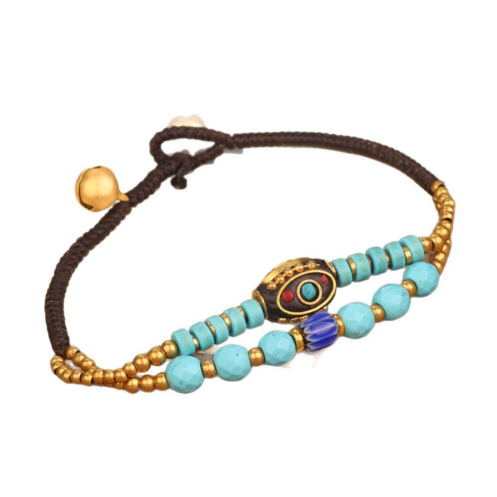 Top-Selling Tibetan Ethnic Multi-Treasure Bracelet: Trendy, Versatile, Retro Woven Style for Women