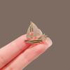 Exquisite Kleine Segelboot Brosche Anstecknadeln für Damen Herren Unisex Strass Zirkon Reversnadeln Erfolgreiches Abzeichen Party Anzug Schmuck Geschenke