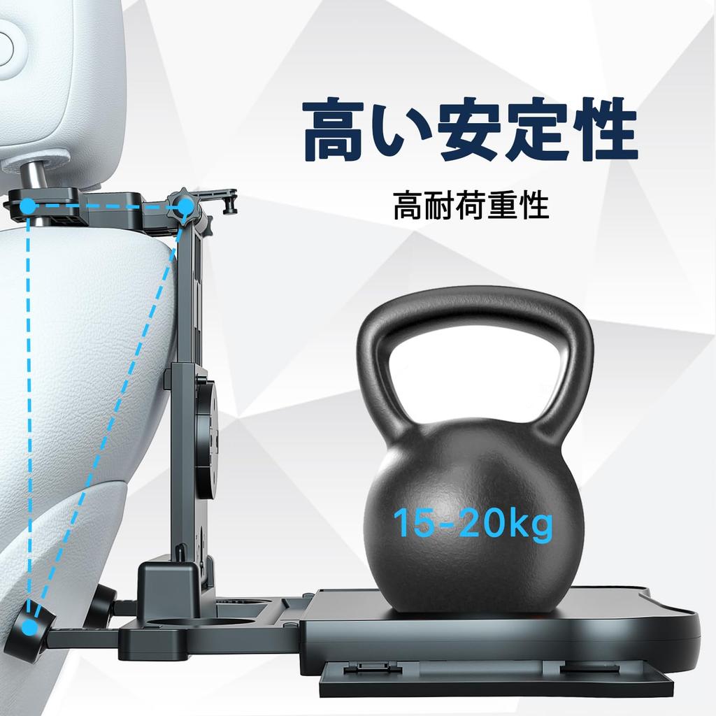 AUEOTUAR Modellauto-Tisch für Rückseite 15kg Gewicht Dreieckig Fixiert Verstellbare Höhe und für PC und Universell Einfache Installation [Gebrauchsmuster eingetragen]