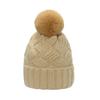 Autumn and Winter New Wool Hat Solid Color Versatile Warm Hairball Cold Hat Braid Plaid Knitted Hat Women