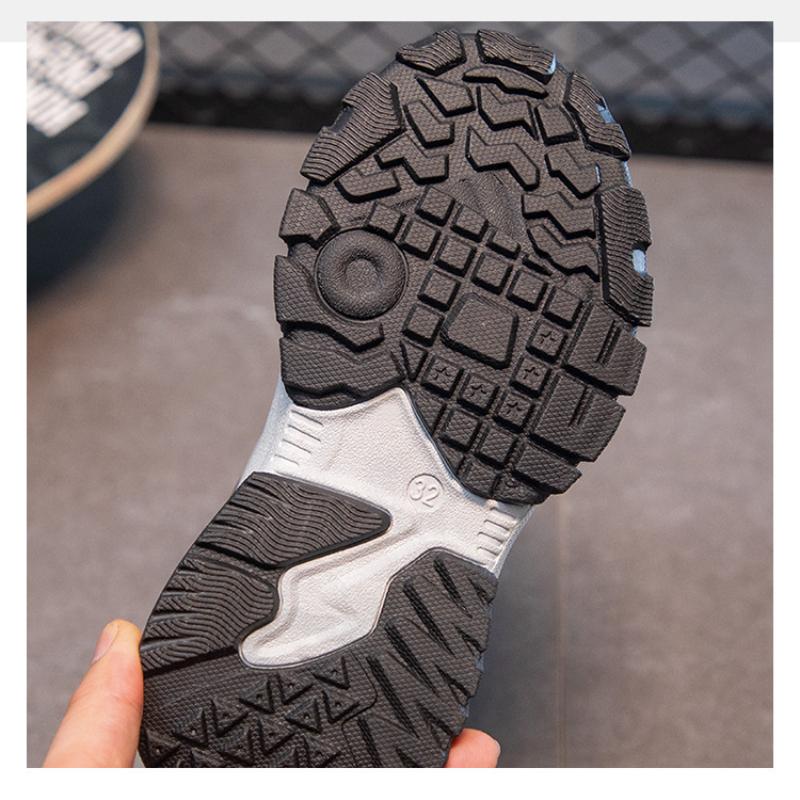Winter Plus Velvet Cotton Shoes for Boys Cool Thick-soled Hiking Shoes for Teenagers Fashionable Outdoor Sports Shoes
